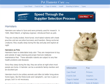 Tablet Screenshot of pethamstercare.com